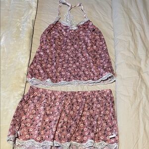 Marilyn Monroe Pink Floral Pajama Set